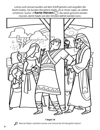 Laman and Lemuel Bind Nephi coloring page