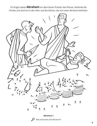 An Angel Saved Abraham coloring page