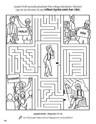 Joseph Smith Wanted to Know Which Church Was Right coloring page