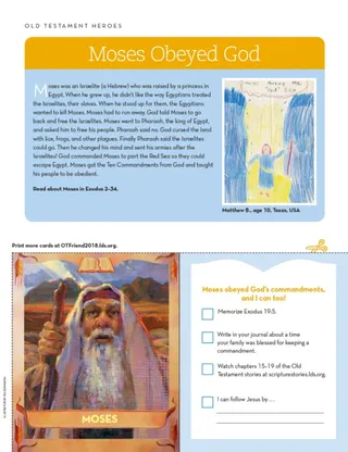 a cut-out card of Moses