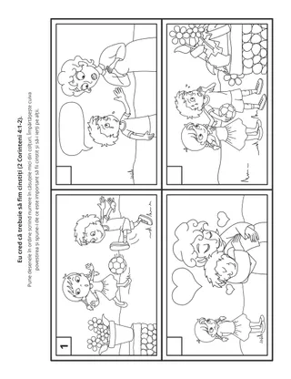 Pagină cu activități: Eu cred că trebuie să fiu cinstit