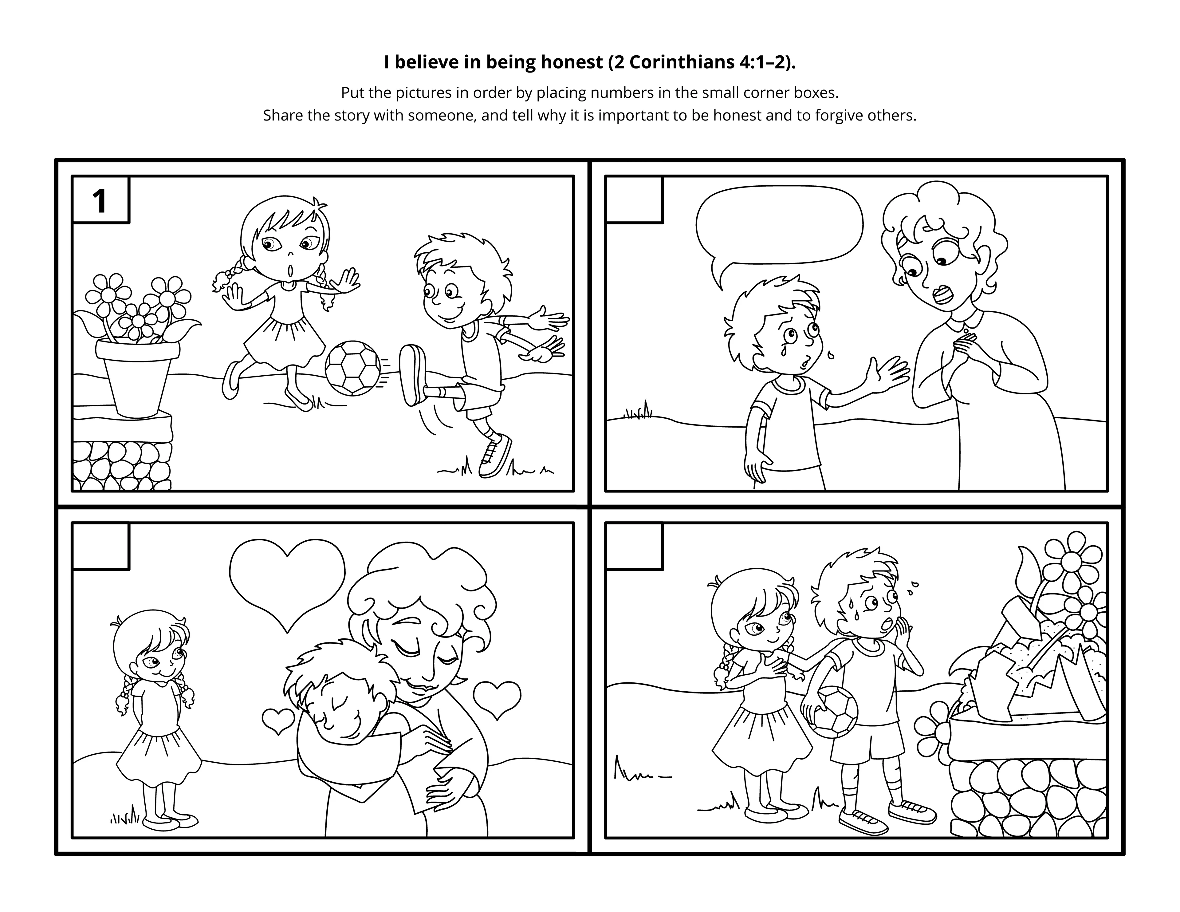 A comic strip about honesty.