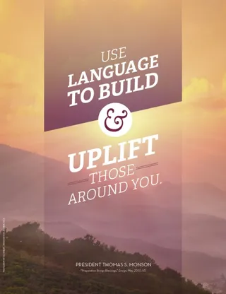 uplifting language poster