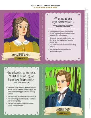 cutout cards of Emma and Joseph Smith