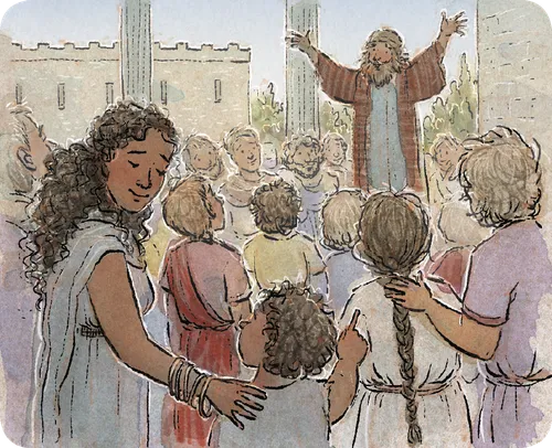 Paul preaches to crowd