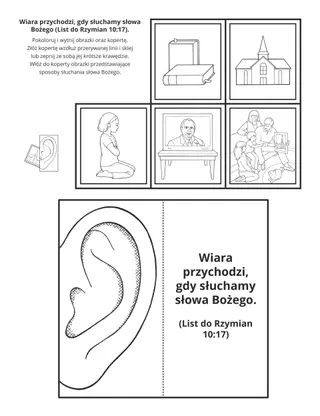 Strona z zadaniem: wiara bierze się ze słuchania