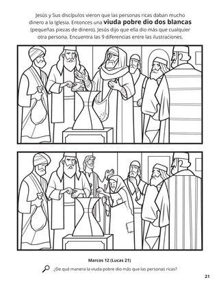 The Widow’s Mite coloring page