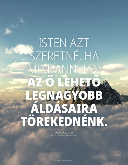 plakát: felhőkön átemelkedő hegyek