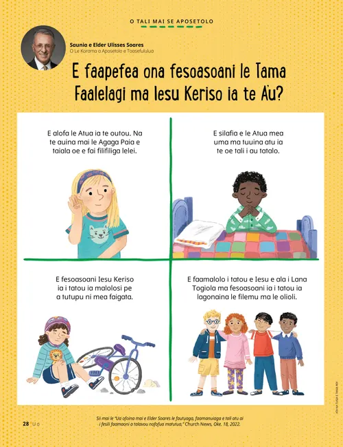 Itulau PDF o tamaiti o loo faalogologo, tatalo, pauu ese mai se uila vilivae, ma faatasi ma uo