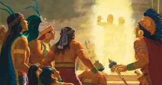 불에 휩싸인 채 감옥에 갇힌 리하이와 니파이