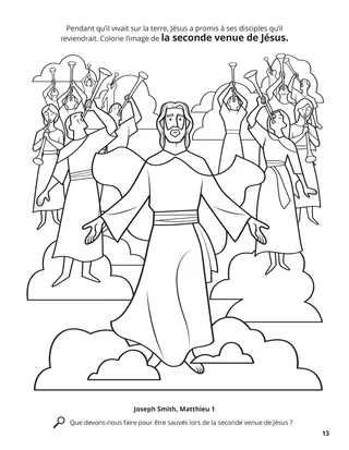 Jesus’s Second Coming coloring page