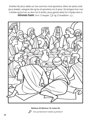 The Last Supper coloring page