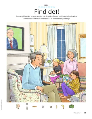 children watching conference with grandparents