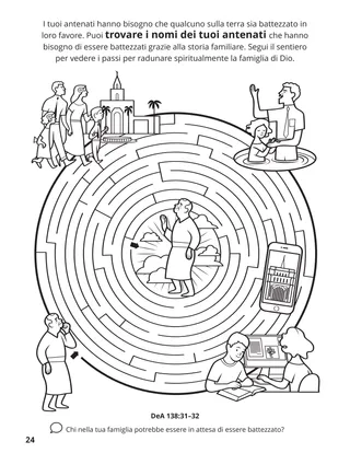 pagina 24 del libro da colorare Radunare la famiglia di Dio 