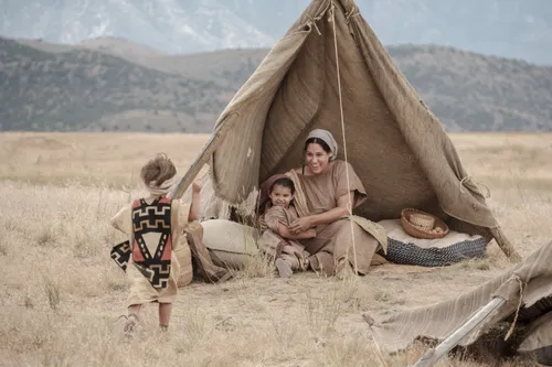 woman playing with children