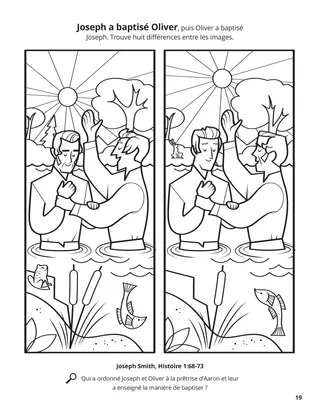 Joseph and Oliver Were Baptized coloring page