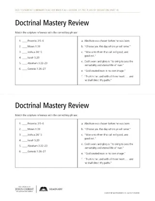 Doctrinal Mastery Review handout
