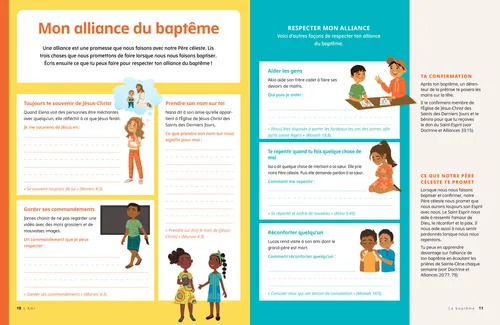 Illustrations au format PDF représentant des enfants choisissant le bien, et des lignes sur lesquelles écrire