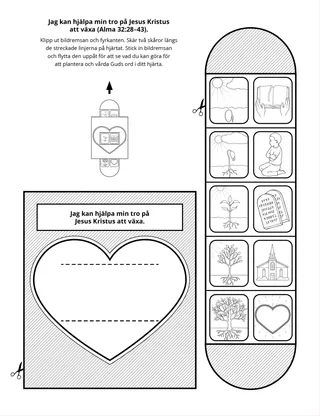 aktivitetssida: Jag kan ha tro på Jesus Kristus