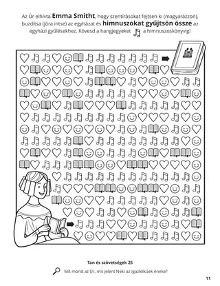 Emma Smith Gathered Hymns coloring page