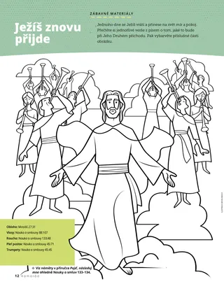 color-by-number picture of Jesus at the Second Coming