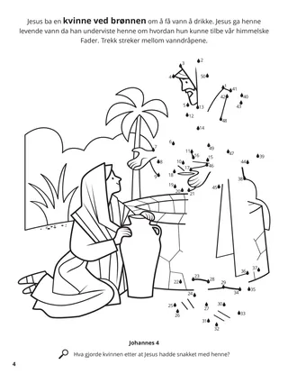 The Woman at the Well coloring page