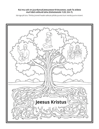 tegevusleht: kui minu usk on juurdunud Jeesusesse Kristusesse