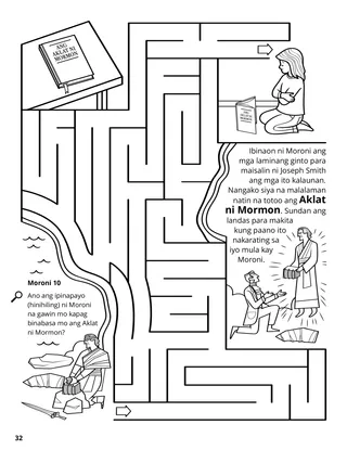 Moroni Buried the Gold Plates coloring page