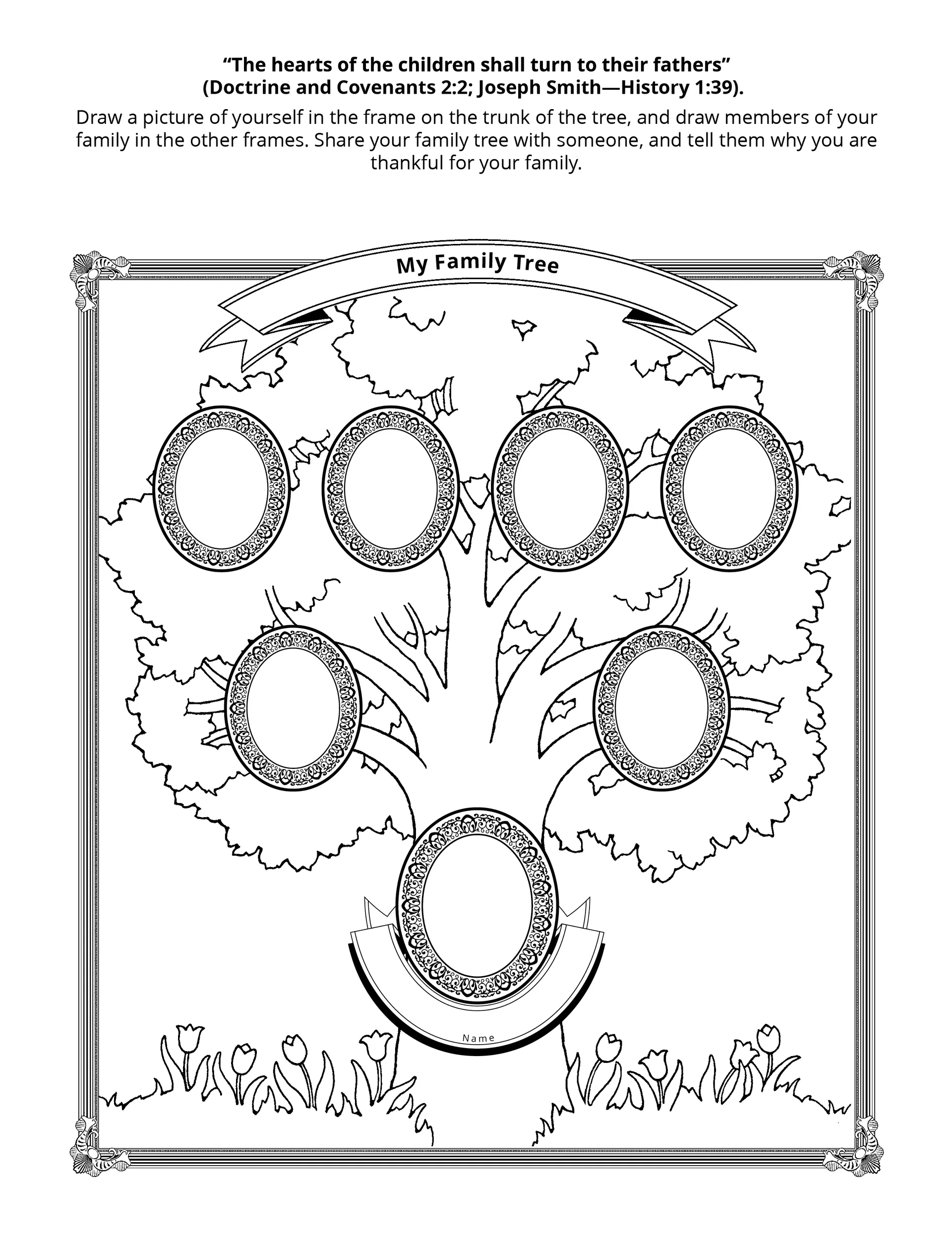 Illustrated family tree