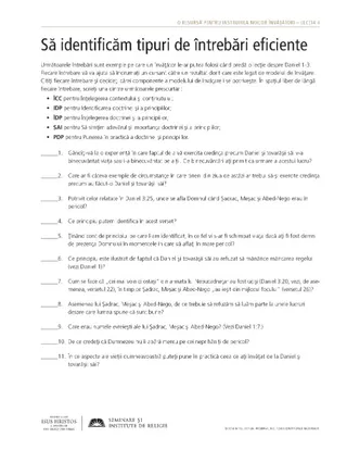 foaie de prezentare, Să identificăm tipuri de întrebări eficiente