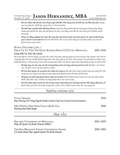 Lý lịch nghề nghiệp của Hermandez trang 2