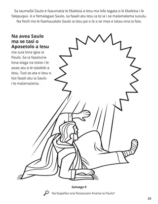 Paul’s Conversion coloring page