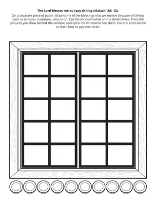 Primary activity page: The Lord blesses me as I pay tithing