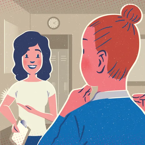 young woman in school