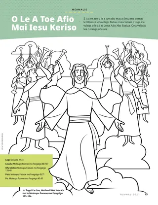 color-by-number picture of Jesus at the Second Coming