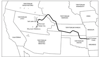 mapa, zachód Stanów Zjednoczonych