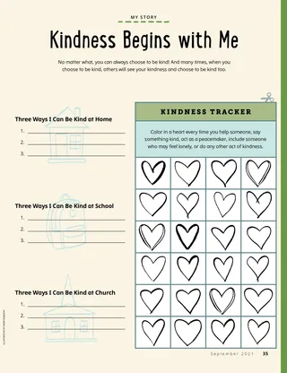 page with hearts to color in
