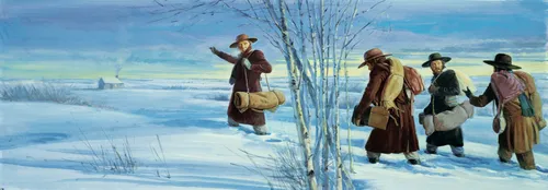 Misioneros en la nieve