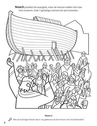 Noah Preached the Gospel coloring page
