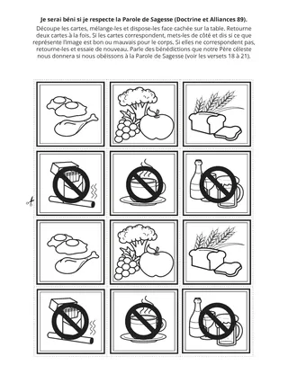 page d’activité : Jésus-Christ est la lumière et la vie du monde