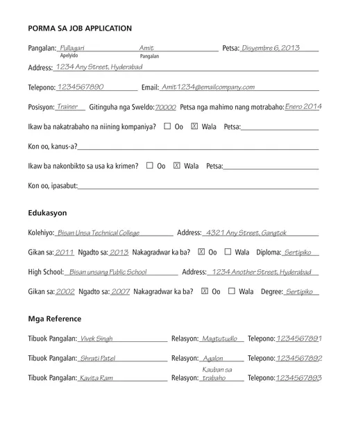 application example page 1