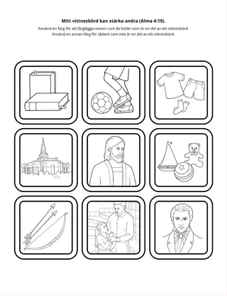 aktivitetssida: mitt vittnesbörd kan stärka andra