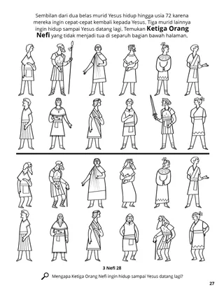 The Twelve Nephite Disciples coloring page