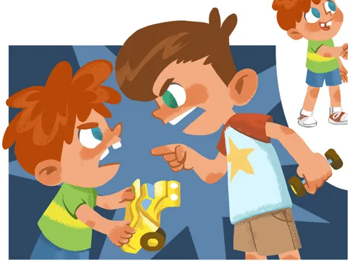 Two brothers arguing