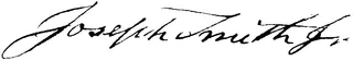 Joseph Smith’s signature