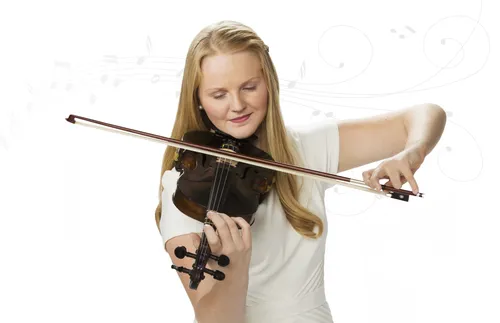 young woman playing violin