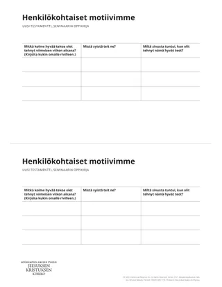 Henkilökohtaiset vaikuttimet, moniste