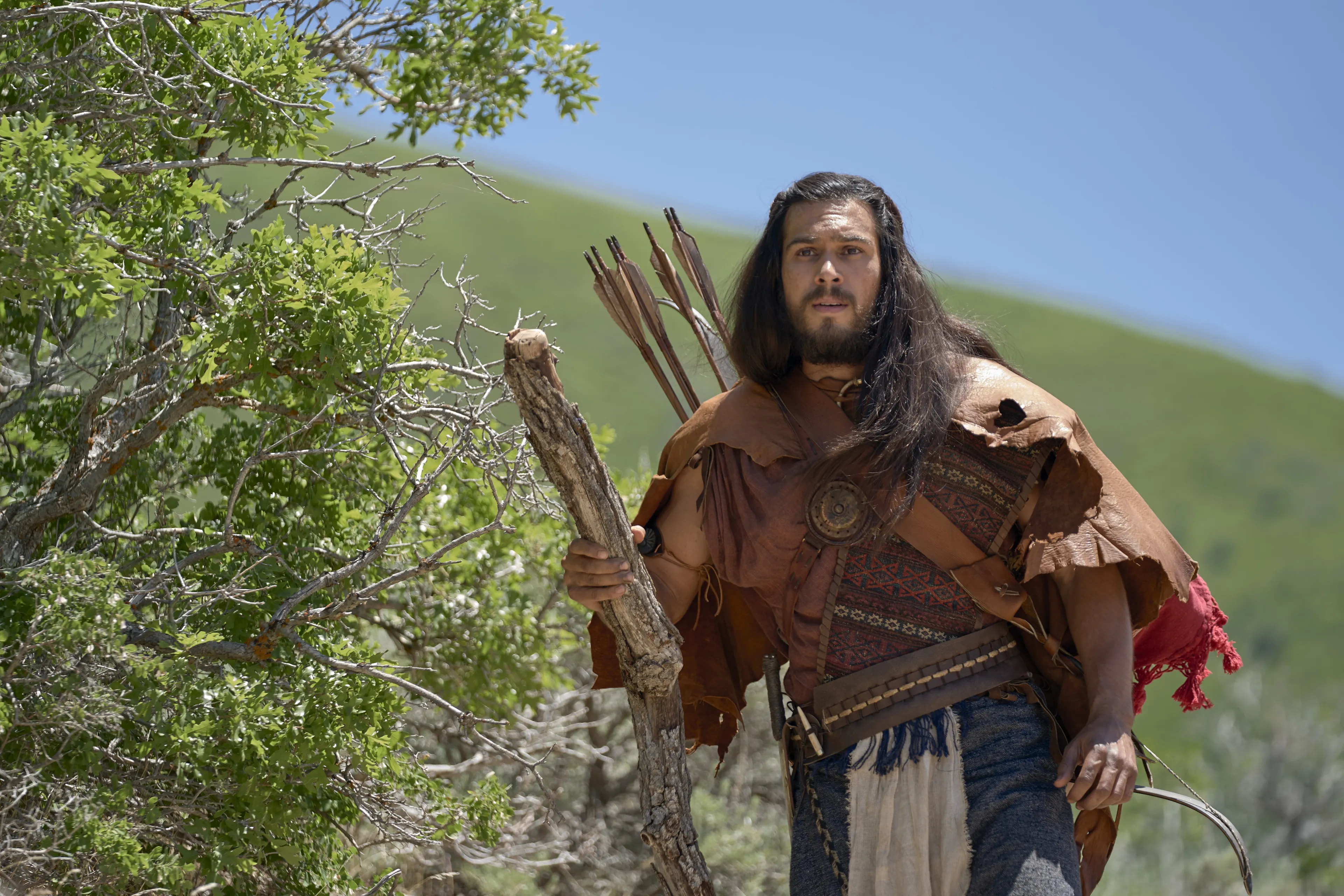 Enos hunts in the wilderness.