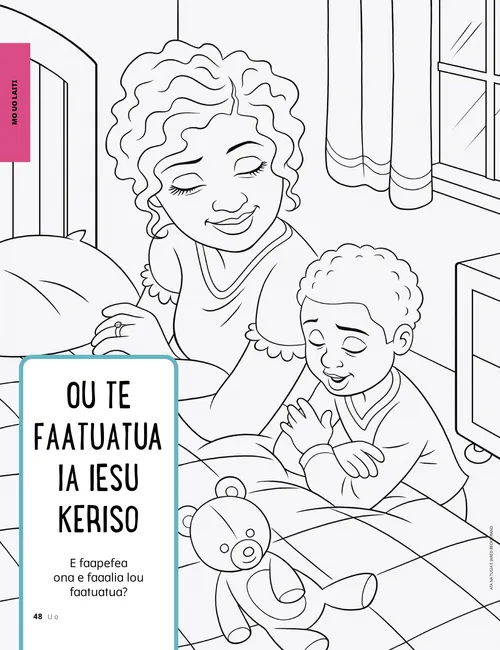 Itulau valivali PDF o se tamaitai ma se tamaitiiti o loo tootutuli i autafa o se moega e tatalo