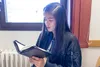 student reading the scriptures